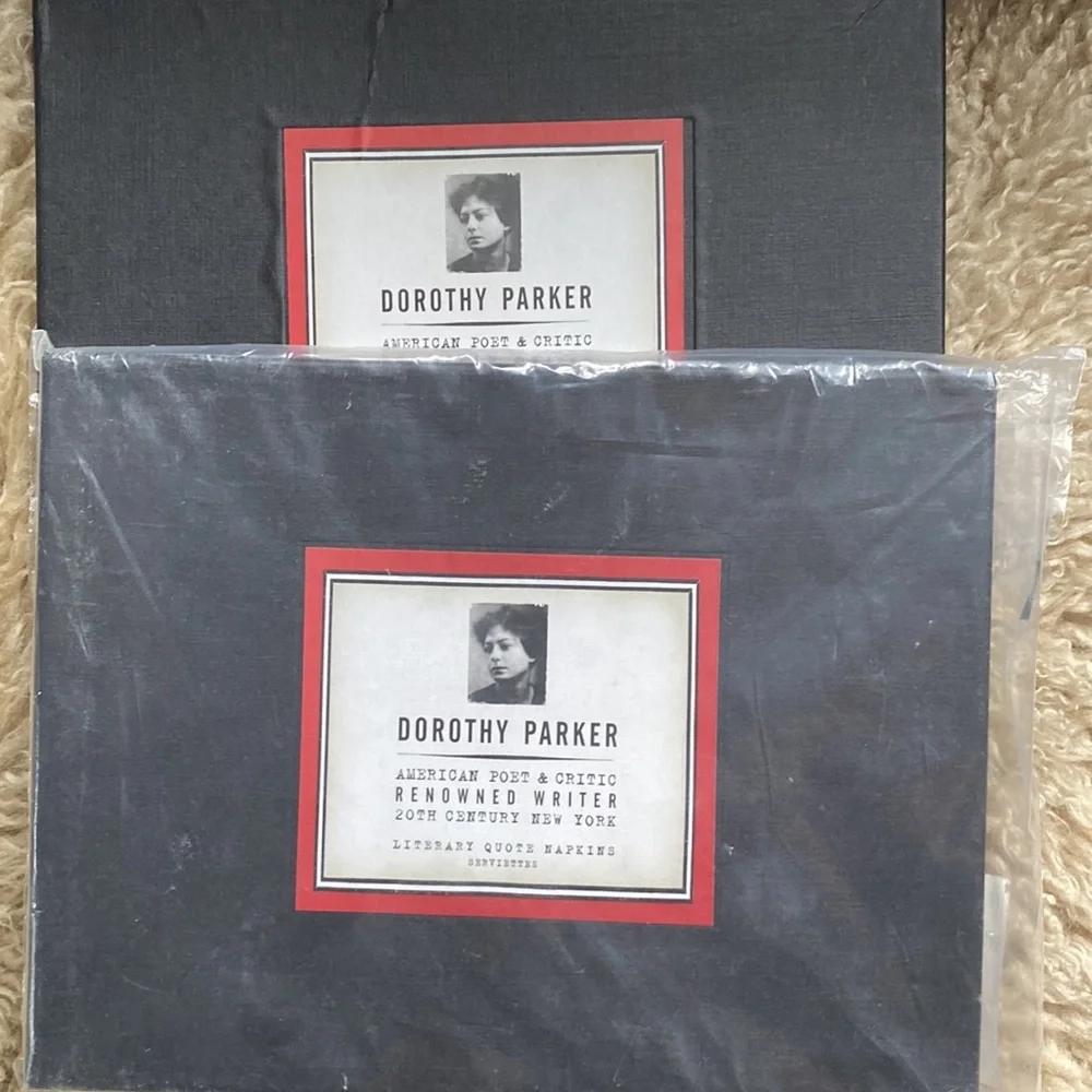 Restoration Hardware Dorothy Parker Literary Quote Napkins